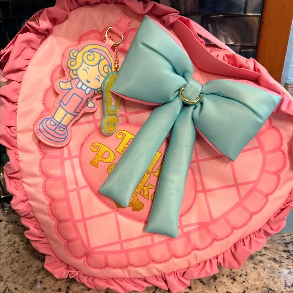 Polly Pocket Oversized Pink Heart Shaped Padded Nylon Bag - Picture 4 of 8